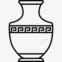 希腊瓶画希腊花瓶图标高清图片