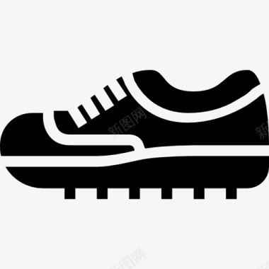 运动的足球鞋黑色象征图标图标