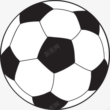 卡通动物黑白色足球图标图标