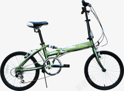 时尚果绿色自行车踏青素材