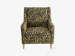 懒人椅字母图案单人沙发高清图片