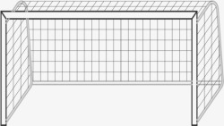手绘足球球门素材