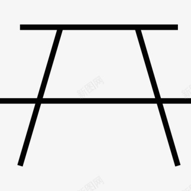 古代桥梁野营桌象征图标图标