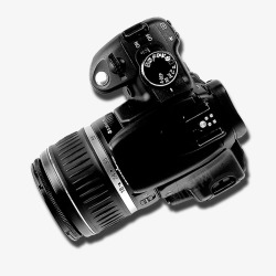 一台黑色的数码照相机素材