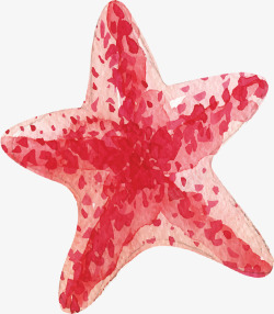 粉红色手绘海星矢量图素材