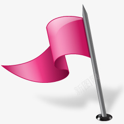 粉红色的手摇旗图标图标