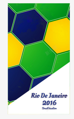 巴西奥运会2016足球元素传单素材