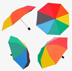 彩色折叠伞素材