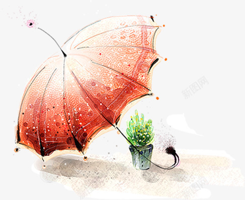 唯美雨伞卡通装饰创意png免抠素材_88icon https://88icon.com 创意 卡通 装饰 雨伞