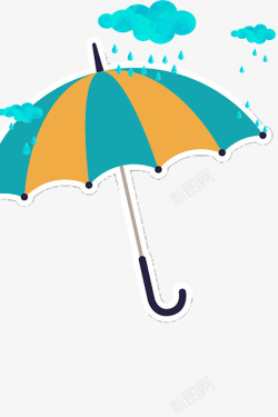 雨中的雨伞素材
