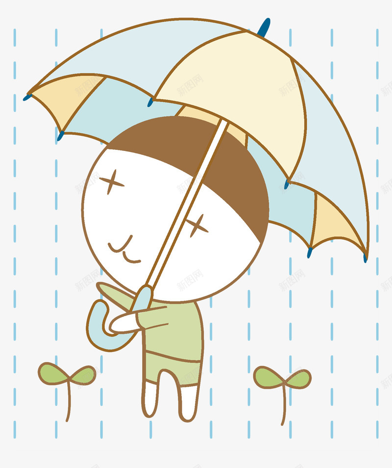 手绘简约卡通雨点png免抠素材_88icon https://88icon.com 下雨 卡通人物 卡通雨点 手绘 植物幼苗 简约 雨伞 雨水 雨滴