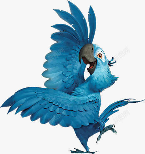 蓝色创意手绘鹦鹉造型png免抠素材_88icon https://88icon.com 创意 蓝色 造型 鹦鹉