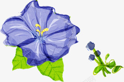 合成紫色的花卉植物效果造型素材