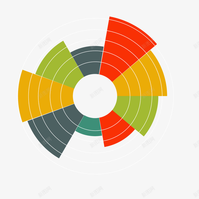 扇形造型图png免抠素材_88icon https://88icon.com 扇形 统计图 造型