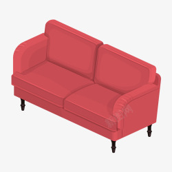 红色的沙发矢量图素材