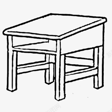 桌子抽屉简笔画图标图标