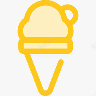 矢量盆栽冰淇淋冰淇淋图标图标