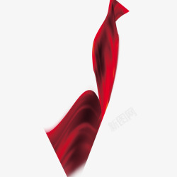 红绸布喜庆彩带素材