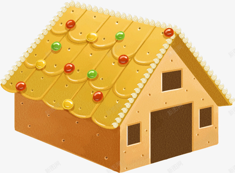 创意扁平质感造型合成黄色的小房子png免抠素材_88icon https://88icon.com 创意 合成 房子 扁平 质感 造型 黄色