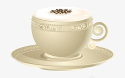 华丽奶茶杯艺术三维图矢量图素材