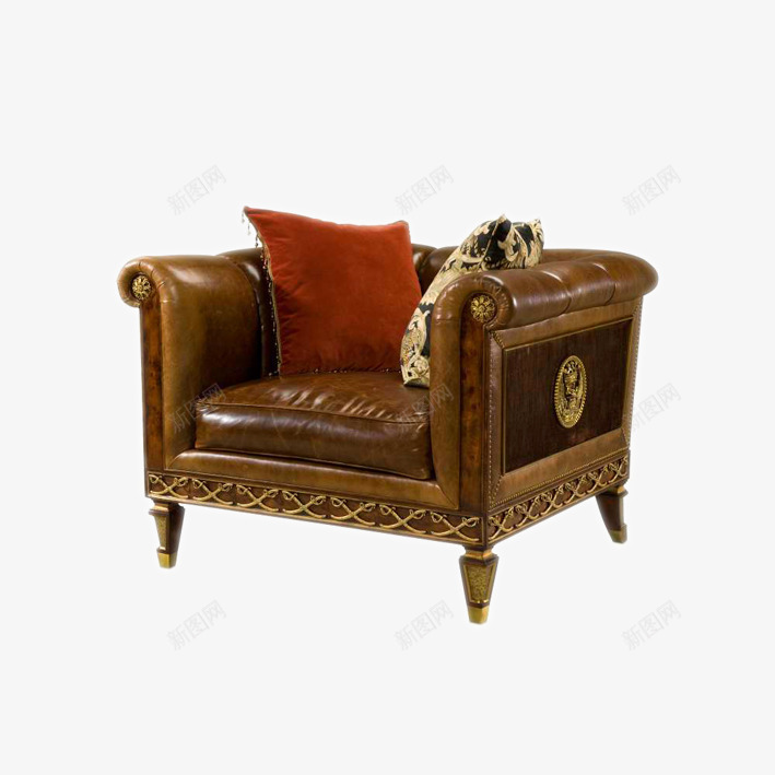欧式沙发椅png免抠素材_88icon https://88icon.com 古典复古 家具 木椅 欧式木椅 沙发椅 软装