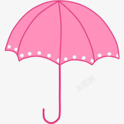 红色雨伞卡通雨伞素材