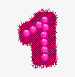 红色数字1素材