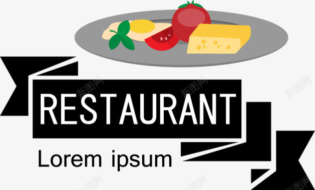 饭店标志饭店西餐元素图标图标
