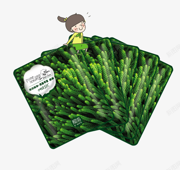 美妆png免抠素材_88icon https://88icon.com 植物 海藻 美妆 面膜