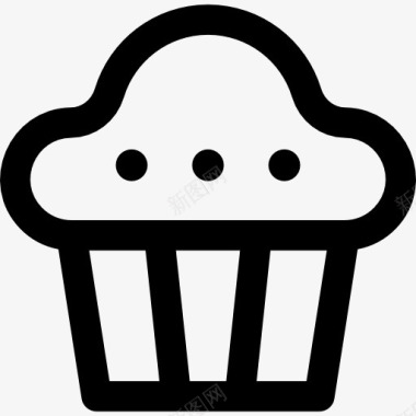 吹蛋糕松饼图标图标