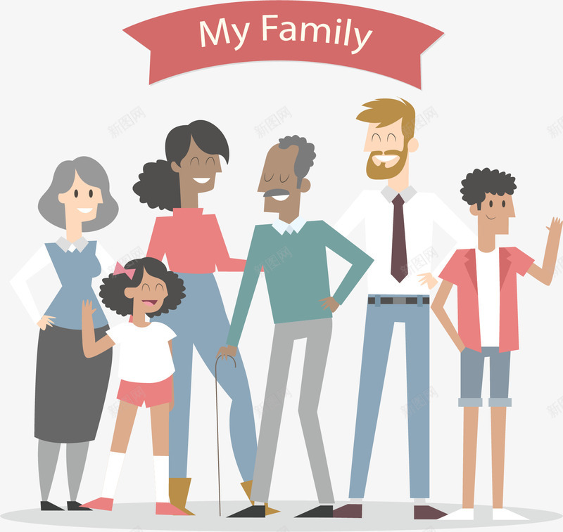 开心快乐我的一家人矢量图ai免抠素材_88icon https://88icon.com 一家人 全家福 幸福一家人 开心一家 我的一家人 矢量png 矢量图