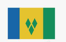 圣文森特和格林纳丁斯国旗矢量图素材