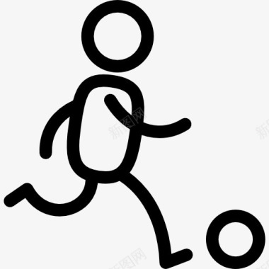 跑步的运动员足球运动员Ball图标图标