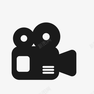 摄影黑色摄影机标签图标图标