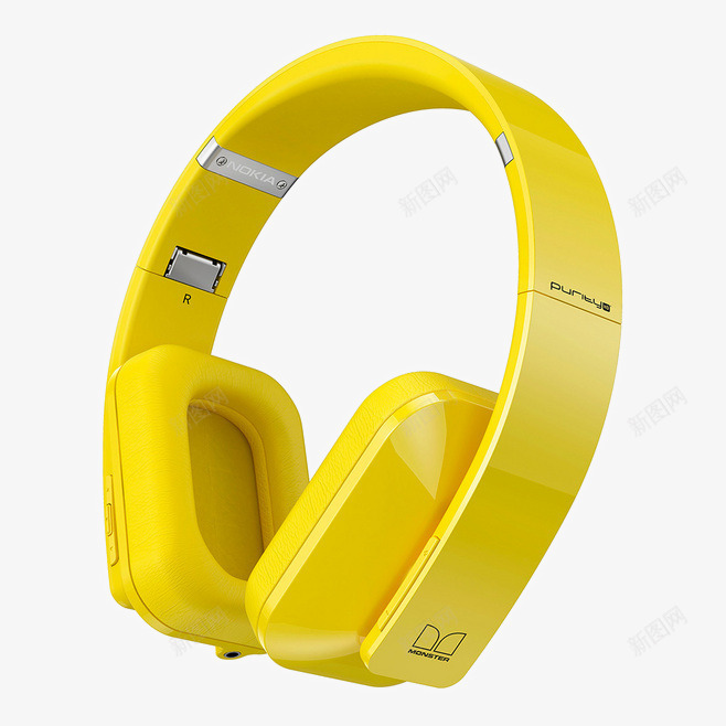 黄色耳机png免抠素材_88icon https://88icon.com 产品实物 数码产品 耳机 耳麦 黄色