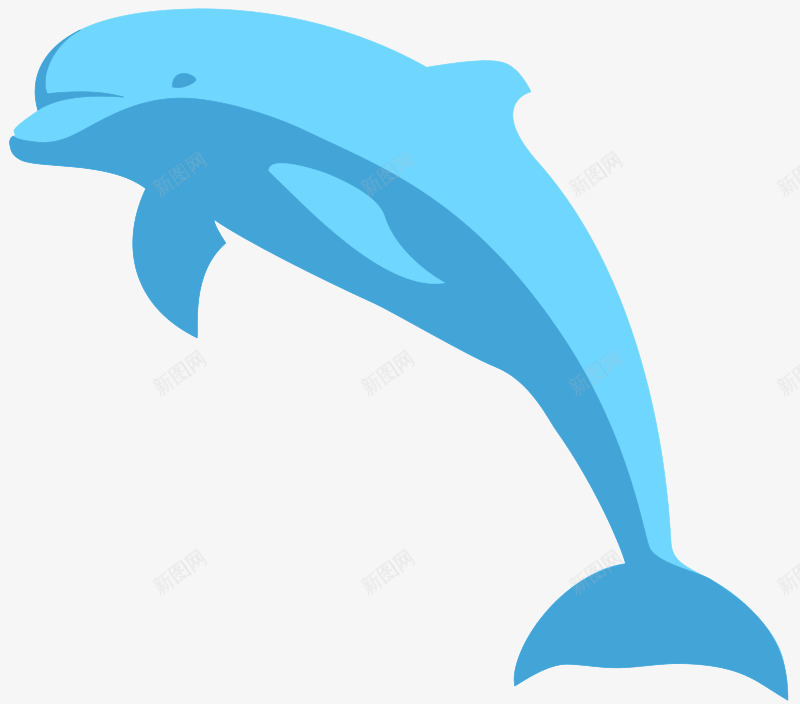 蓝色的海豚psd免抠素材_88icon https://88icon.com 可爱的海豚 小海豚 海豚 蓝色海豚
