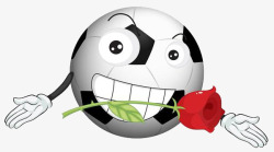 卡通表情足球玫瑰花素材