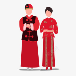 中国风新郎新娘中国风新郎新娘简图高清图片