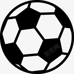 足球卡通黑色简笔画足球图标图标