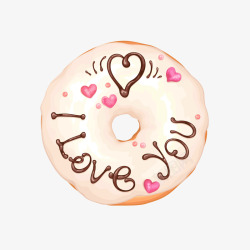 粉色屋卡通甜品甜甜圈高清图片