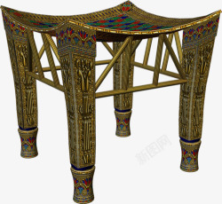 彩绘古埃及风格桌子素材