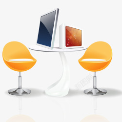 桌椅电脑现代时尚家居素材