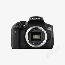 佳能EOS750D数码单反相机png免抠素材_88icon https://88icon.com 产品实物 佳能相机 数码相机 黑色