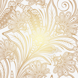 金色线描金色花卉高清图片