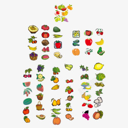 各类水果蔬菜合集矢量图素材