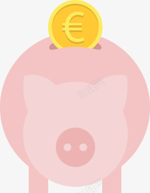 金币大树小猪存钱罐图标图标