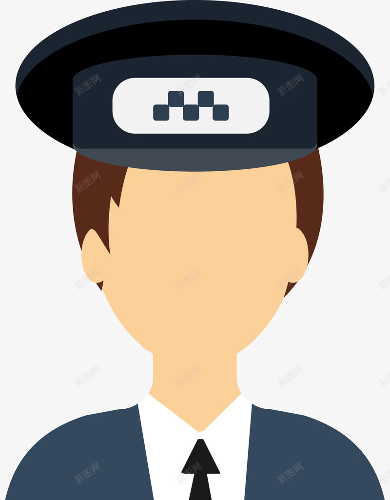 人物插画火车乘警png免抠素材_88icon https://88icon.com 人物插画 帅气男人 火车乘警 男人插画 西装革履 黑色帽子