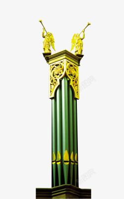 绿色柱子素材