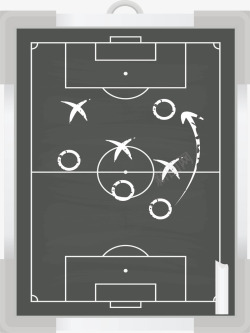灰色系足球战略面板矢量图素材