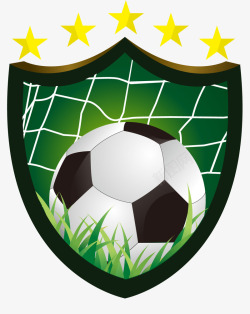 足球徽章标签矢量图素材